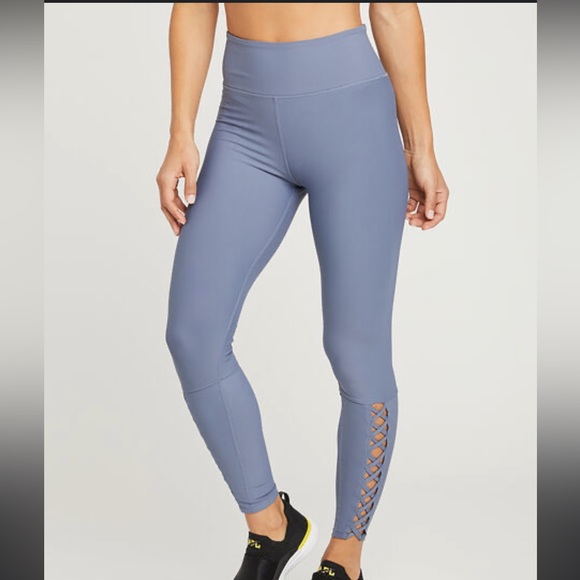 SOUL by SOULCYCLE Recut Lace Up Leggings sz Large - Picture 1 of 5